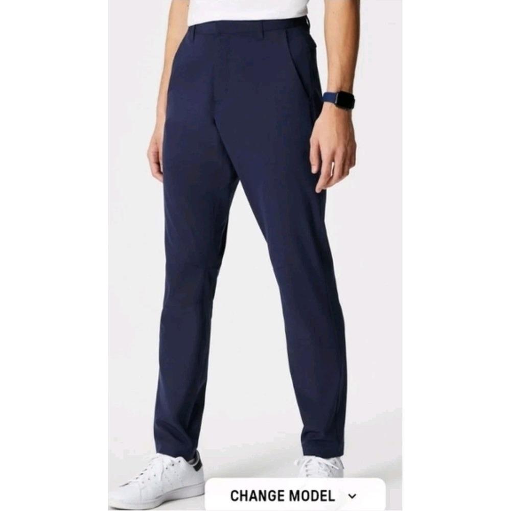 Fabletics Mens The Only Pant Golf Size 32x32 Navy Blue (measures 33x30)